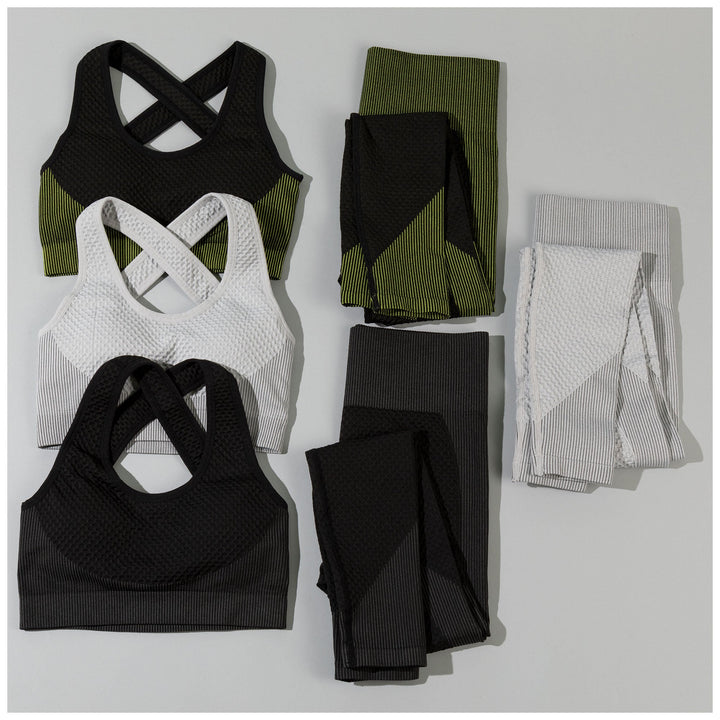 Women's Seamless Workout Set – High-Waisted Leggings & Sports Bra Gym Outfit