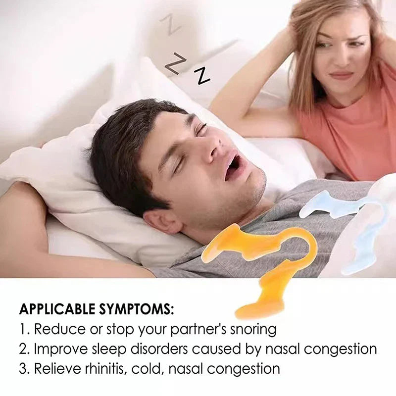 Silicone Anti Snoring Nasal Dilator | Comfortable Sleep Aid Nose Clip