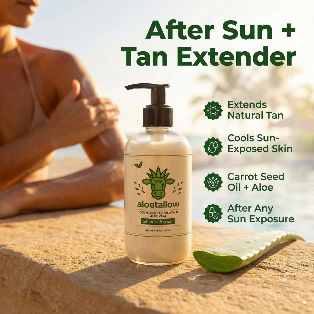 Tallow + Aloe Face & Body Lotion | 8 Clean Ingredients
